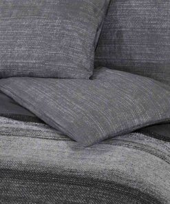 vidaXL Dekbedovertrekset 240x220 cm katoen donkergrijs