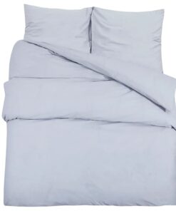 vidaXL Dekbedovertrekset 240x220 cm katoen grijs