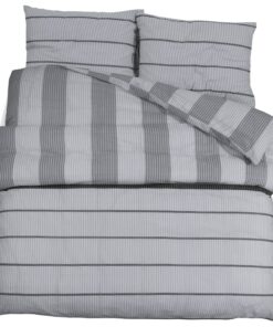 vidaXL Dekbedovertrekset 240x220 cm katoen grijs