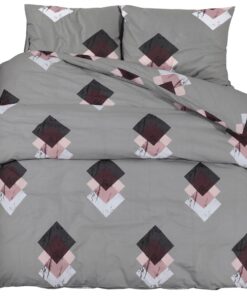 vidaXL Dekbedovertrekset 240x220 cm katoen grijs