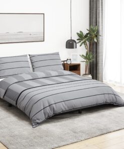 vidaXL Dekbedovertrekset 240x220 cm katoen grijs