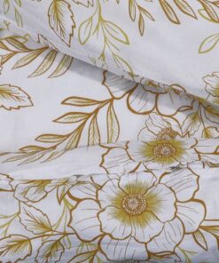 vidaXL Dekbedovertrekset 240x220 cm katoen wit en bruin