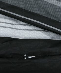vidaXL Dekbedovertrekset 240x220 cm katoen zwart en wit