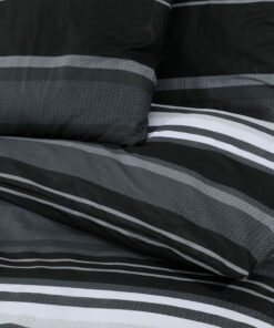 vidaXL Dekbedovertrekset 240x220 cm katoen zwart en wit