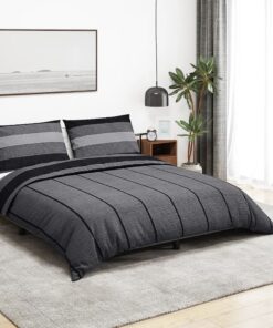 vidaXL Dekbedovertrekset 260x220 cm katoen donkergrijs