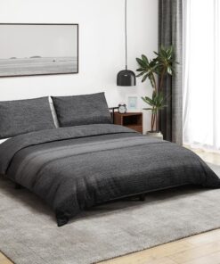 vidaXL Dekbedovertrekset 260x220 cm katoen donkergrijs