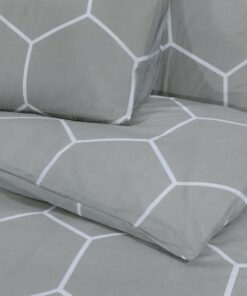 vidaXL Dekbedovertrekset 260x220 cm katoen grijs