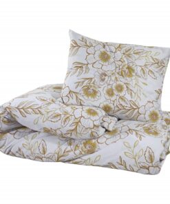 vidaXL Dekbedovertrekset 260x220 cm katoen wit en bruin