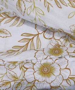 vidaXL Dekbedovertrekset 260x220 cm katoen wit en bruin