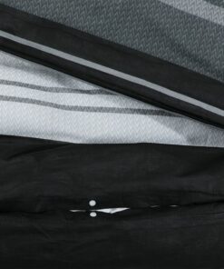 vidaXL Dekbedovertrekset 260x220 cm katoen zwart en wit