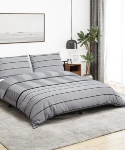 vidaXL Dekbedovertrekset 260x240 cm katoen grijs