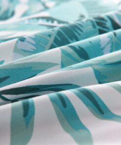 vidaXL Dekbedovertrekset bladeren 140x200/60x70 cm groen