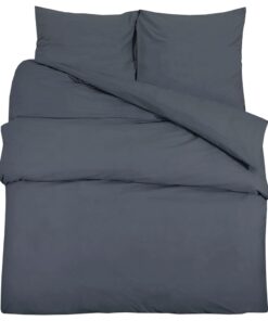 vidaXL Dekbedovertrekset lichtgewicht 135x200 cm microvezel antraciet