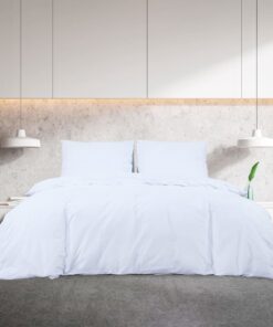 vidaXL Dekbedovertrekset lichtgewicht 135x200 cm microvezel wit