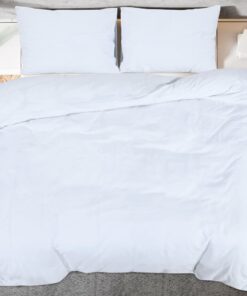 vidaXL Dekbedovertrekset lichtgewicht 135x200 cm microvezel wit