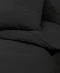 vidaXL Dekbedovertrekset lichtgewicht 135x200 cm microvezel zwart