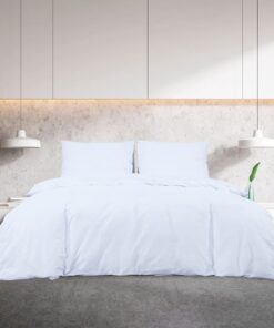 vidaXL Dekbedovertrekset lichtgewicht 140x200 cm microvezel wit