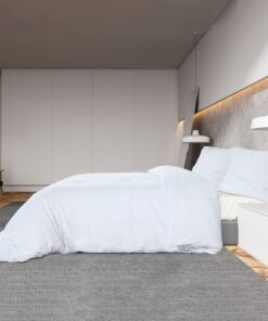 vidaXL Dekbedovertrekset lichtgewicht 140x200 cm microvezel wit