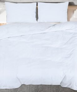 vidaXL Dekbedovertrekset lichtgewicht 140x200 cm microvezel wit