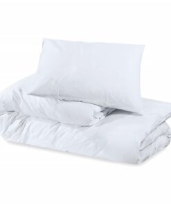 vidaXL Dekbedovertrekset lichtgewicht 140x200 cm microvezel wit