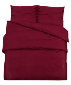 vidaXL Dekbedovertrekset lichtgewicht 155x220 cm microvezel bordeaux