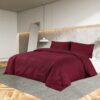 vidaXL Dekbedovertrekset lichtgewicht 155x220 cm microvezel bordeaux