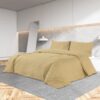vidaXL Dekbedovertrekset lichtgewicht 155x220 cm microvezel taupe
