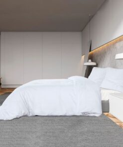vidaXL Dekbedovertrekset lichtgewicht 155x220 cm microvezel wit