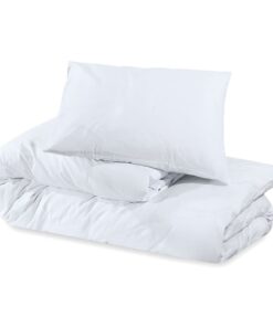vidaXL Dekbedovertrekset lichtgewicht 155x220 cm microvezel wit