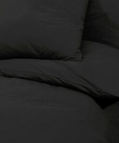 vidaXL Dekbedovertrekset lichtgewicht 155x220 cm microvezel zwart
