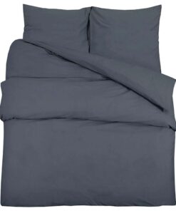 vidaXL Dekbedovertrekset lichtgewicht 200x200 cm microvezel antraciet