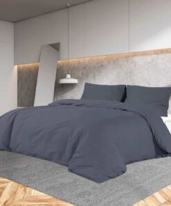vidaXL Dekbedovertrekset lichtgewicht 200x200 cm microvezel antraciet