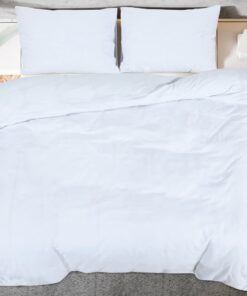 vidaXL Dekbedovertrekset lichtgewicht 200x200 cm microvezel wit