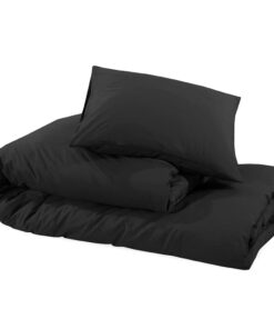 vidaXL Dekbedovertrekset lichtgewicht 200x200 cm microvezel zwart