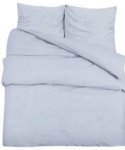 vidaXL Dekbedovertrekset lichtgewicht 200x220 cm microvezel grijs