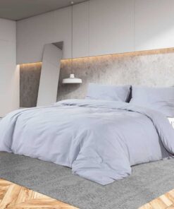 vidaXL Dekbedovertrekset lichtgewicht 200x220 cm microvezel grijs