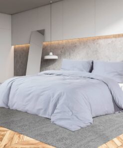 vidaXL Dekbedovertrekset lichtgewicht 240x220 cm microvezel grijs