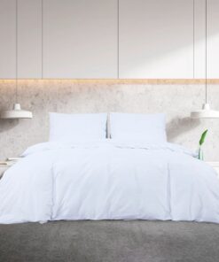 vidaXL Dekbedovertrekset lichtgewicht 240x220 cm microvezel wit