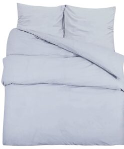 vidaXL Dekbedovertrekset lichtgewicht 260x240 cm microvezel grijs