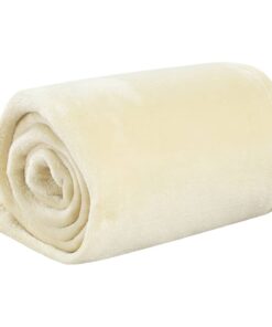 vidaXL Deken 130x170 cm polyester crèmekleurig