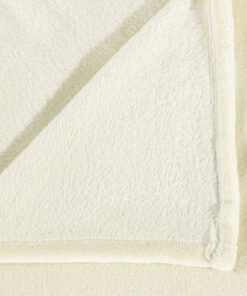 vidaXL Deken 130x170 cm polyester crèmekleurig