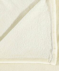 vidaXL Deken 150x200 cm polyester crèmekleurig