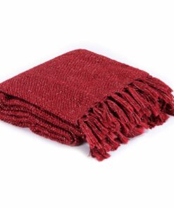 vidaXL Dekentje Bordeauxrood 220 x 250 cm Polyester