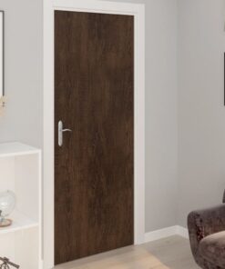 vidaXL Deurfolies zelfklevend 2 st 210x90 cm PVC donkereikenkleurig