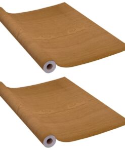 vidaXL Deurfolies zelfklevend 2 st 210x90 cm PVC lichteikenkleurig