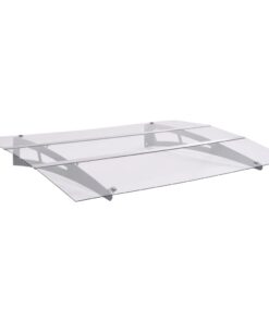 vidaXL Deurluifel 120x90 cm polycarbonaat zilverkleurig en transparant