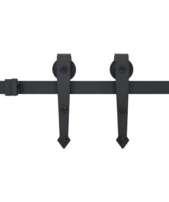 vidaXL Doos met onderdelen voor schuifdeur SKIEN 200 cm staal zwart