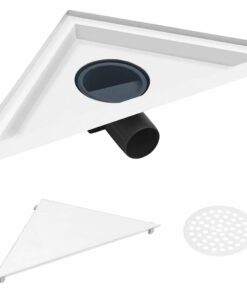 vidaXL Doucheafvoer met 2-in-1 deksel 25x25 cm roestvrij staal