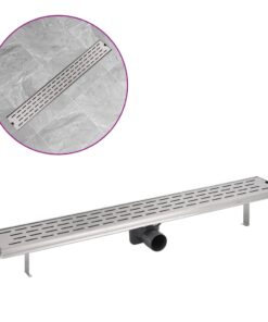 vidaXL Doucheafvoer rechthoekig 830 x 140 mm RVS