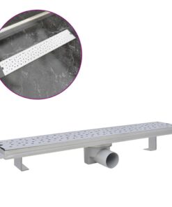 vidaXL Doucheafvoer rechthoekig bubbel 630x140 mm roestvrij staal